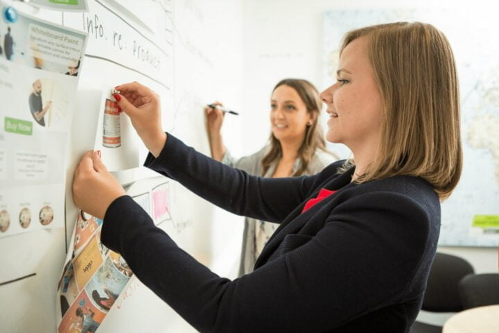 Magnetic whiteboard wall - board room office planning Barbara Emily